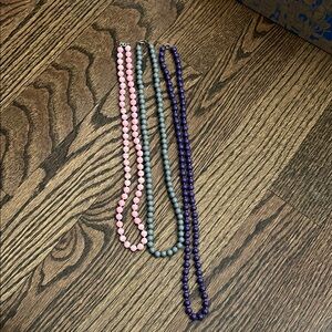 Vintage Elegant Multi-Color Beaded Necklace Set